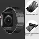 Magnetic Mesh Loop Band Compatible with Apple Watch Band 49mm 46mm 45mm 44mm 42mm 40mm 41mm 38mm Men Women, Stainless Steel Adjustable Metal Strap for iWatch Series 10 9 8 7 6 5 4 3 2 1 Ultra SE