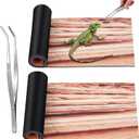 Saillong Reptile Carpet 2Pcs 20 Gallon, 36*12in Reptile Mat for Bearded Dragon Tank Accessories, Terrarium Liner Bedding Mat for Lizard, Gecko, Snake, Chameleons, Tortoise with Tweezers Feeding Tong