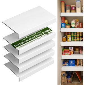 5 Pack 48x16in Wire Shelf Cover for Pantry, Closet, Kitchen – Waterproof PVC Wood-Look Wire Rack Covers for Shelves，No-Tool Installation