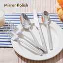 KINGSTONE Silverware Set, 40-Piece Flatware Cutlery Set Premium Stainless Steel, Service for 8, for Kitchen, Home, Wedding, Party, Mirror Polished and Dishwasher Safe