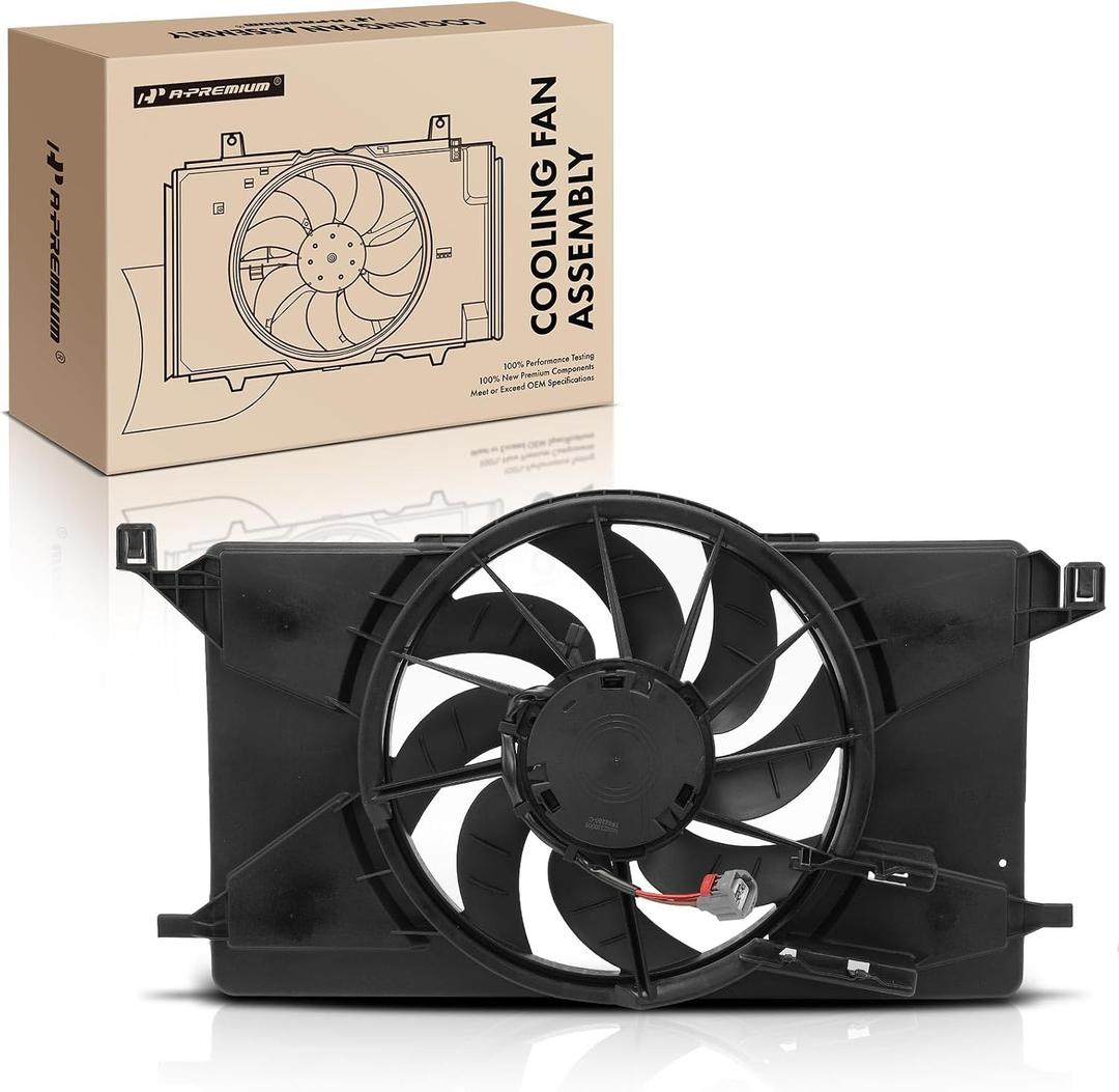 A-Premium Engine Radiator Cooling Fan Assembly Compatible with Select Ford Models - Focus 2012-2018 - Replace# BV6Z8C607K