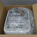 Roter Mond Toaster 4 Slice Retro Stainless Steel with Extra Wide Slots Bagel, Defrost, Reheat Function, Dual Independent Control Panel, Removable Crumb Tray, 6 Browning Levels, White