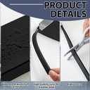 Pushglossy 1 Pack 1" x 32" Storm Door Sweep Replacement Bottom Sweep Aluminum Expander for 1" Thickness Security Storm Door Weatherstripping(Black)