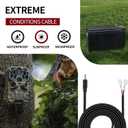 6 x Trail Camera Power Cord,5.5x2.1mm DC Plug External Power Cable Compatible with Stealth Cam,Spypoint,Moultrie,Browning,Wildgame Innovations,Muddy,Black Gate (5.5x2.1mm)