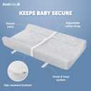 Jool Baby Changing Pad Covers (2 Pack) Soft & Comfortable, Fits Most Standard Diaper Changing Pads (Off-White & Gray-Wave)