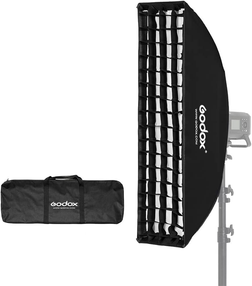 Godox Strip Box 9x35in / 22x90cm Strip SoftBox, Bowens Mount Softbox Compatible Studio Strobe MS300 SK400II AD600 AD400 and VL150II SL-60W SL60II SL150III SL300III SZ200Bi LED Light (FW22x90 (1PCS)