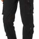 Women's Cotton Casual Military Army Cargo Combat Work Pants with 8 Pocket, 18, Black