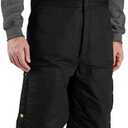 Carhartt Men's Loose Fit Firm Duck Insulated Biberall (3X-Large Tall, Black)
