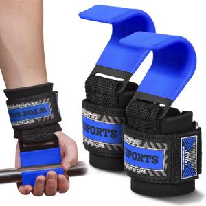 WYOX Weight Lifting Hooks for Men & Women (Pair) – Heavy Duty Wrist Support Straps with Hooks for Deadlifts, Pull Ups, Shrugs – Gym Lifting Straps with Grip Assist for Weightlifting & Strength Training