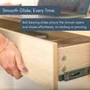 Sleekform Floating Desk for Wall with Drawer - 30x16x6 in. Floating Drawers, Wall Mounted Desk or Vanity Makeup Table, Modern White Oak Patterned Laminate