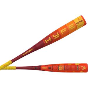 Easton | 2025 | Hype FIRE Baseball Bat | USSSA | -5 / -8 / -10 Drop | 2 3/4" Barrel | 2 Pc. Composite (Orange)