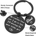 Father's Day Gifts for Dad from Daughter - Dad Birthday Valentine's Day Christmas Gifts, No Matter How Far I Go in Life I'll Always Be Your Little Girl Father Daughter Keychain