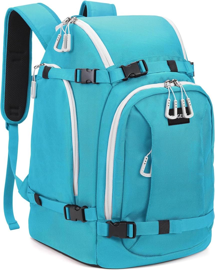 Ski Boot Bag, 50L Ski Boot Travel Backpack for Skis, Snowboard & Accessories, Waterproof Padded Ski Boot Bag Backpack (Green)