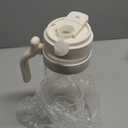 Nefeeko 32oz Glass Tumbler with Lid, Straw & Handle, Lead-Free Wide Mouth Drinking Cup for Iced Coffee, Smoothie, Water-Perfect for Office, Home, Driving & Gifts, Fits in Cup Holder (White)