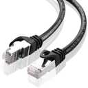 CAT 6 Shielded 50 ft Ethernet Cable, Indoor High-Speed (SFTP) 10Gbps Snagless Shielded Ethernet Cable 50 ft for Internet, Router, Computer, PlayStation, Xbox, POE Camera, Printer - Black