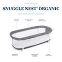 Baby Delight Snuggle Nest Bassinet, Portable Baby Bed, for Infants 0 5 Months, Charcoal Tweed