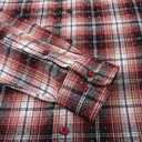 Alex Vando Mens Button Down Shirts Flannel Shirt Long Sleeve (Large, Rhinestone Wine/Black)