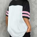 Oversized Jersey Shirts for Women Shirts Y2K Number Graphic Jerseys V Neck Cute Streetwear Tee Tops (White, XXL)