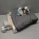 Blissful Diary Baby Play Gym & Activity Mat, 5 Developmental Zones Wooden Tummy Time Mat with 5 Detachable Sensory Toys for Motor Skills & Sensory Development, Baby Essentials Shower Gift (Gray Round)