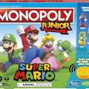 Monopoly Junior Super Mario Edition Board Game, Fun Kids' Ages 5 and Up, Explore The Mushroom Kingdom as Mario, Peach, Yoshi, or Luigi  