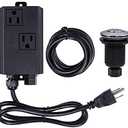 Garbage Disposal Air Switch Kit Dual Outlet Sink Top Waste Disposal Stainless Steel On/Off Air Button Food and Waste Disposals Part by Etoolcity