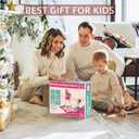 SUNLIN Dance Mat - Rhythm Step Play Mat - Dance Game Toy Pad with LED Lights, Gift for Kids Girls 3-12, Adjustable Volume, Built-in Music, 3 Challenge Levels (Pink)