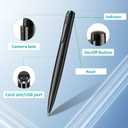 1080P Mini Camera Pen 32GB Security Cam Nanny Camera with Loop Recording for Indoor and Home, No WiFi