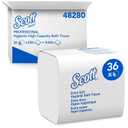 Scott Professional Hygienic High-Capacity Folded Tissue (48280), 2-Ply, White, Single Pull (250 Sheets/ Pack, 36 Packs/ Case, 9000 Sheets/ Case)