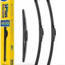 5 PLUS Wipers Replacement for Jeep Wrangler JL 2018-2023 Windshield Wiper Blades,16"+16" Windshield Wipers with 12" Rear Wiper Blade - Factory Fit & All-Season OEM Quality (Pack of 3)