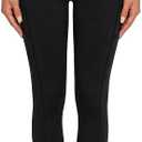 Leggings with Pockets for Women, Soft High Waisted Tummy Control Workout Yoga Pants (Black, L)