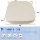 BUYUE Thickened 2.5" Dining Chair Cushions Set of 4, U-Shape High Density Foam Comfortable Chair Pads for Kitchen, Slip Resistant Indoor Seat Cushions (4 PCS, Beige)