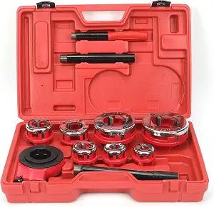 HFS(R Ratchet Pipe Threader Kit Ratcheting Pipe Threading Tool Set (7 dies 3/8", 1/2", 3/4",1", 1-1/4", 1-1/2", and 2")