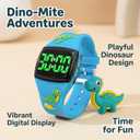 Potty Training Watch for Toddlers, Cute Dinosaur Design with 5 Timing Modes (30-180min), Music & Flash Reminders, Magnetic Charging, Large Dial, Splash-Proof, Gifts for 3-7 Year Old Boys Girls