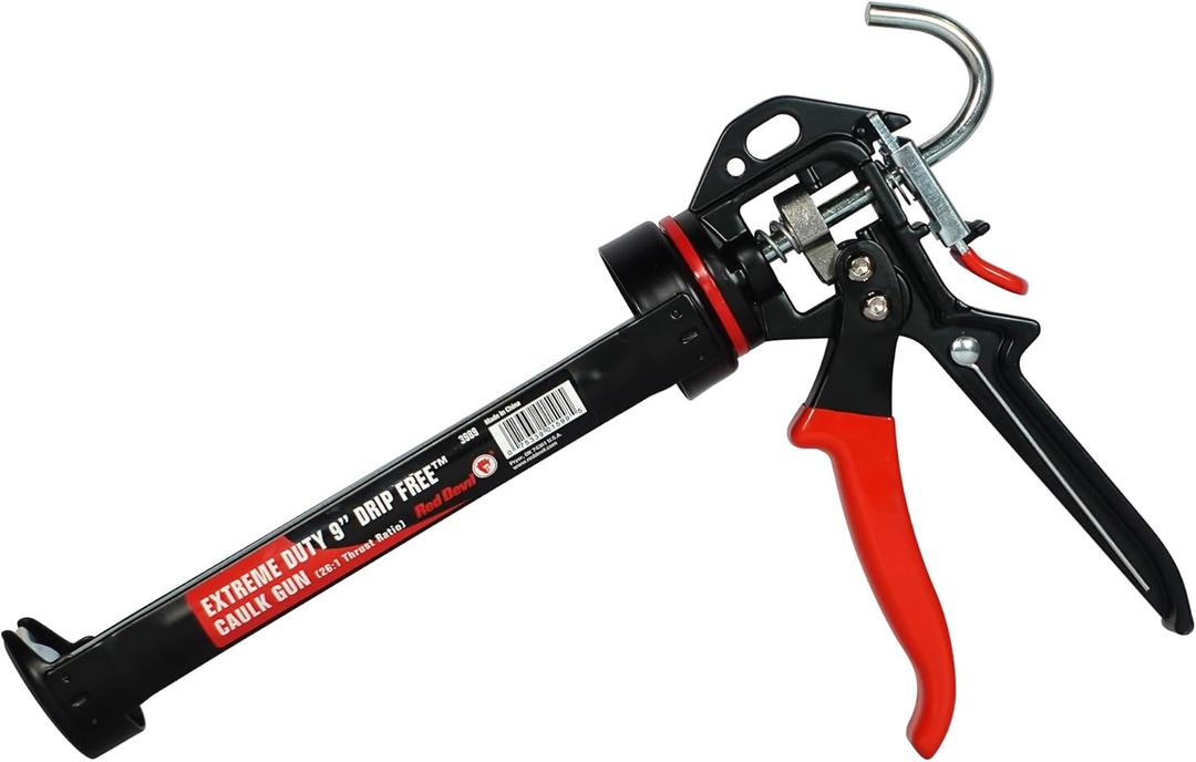 Red Devil 3989 9" Extreme Duty Caulk Gun - Hand Caulking Gun - Thrust Ratio 26:1,Black