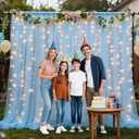 Ledido 108ft White Tulle Backdrop Curtains with Lights String - 300LED Fairy Lights Sheer Curtain Backdrop for Wedding Baby Shower Photo Shoot Birthday Party Decoration(2 Panels 58ft)White
