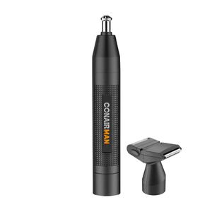 ConairMan Nose Hair Trimmer for Men, For Nose, Ear, and Eyebrows, Patent 360 Bevel Blade for No Pull, No Snag Trimming Experience, Cordless Trimmer 2 piece Set with Detail and Shaver Attachments (1 Count (Pack of 1))
