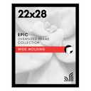 Americanflat 26x38 Poster Frame with Polished Plexiglass - Black Picture Frame - Wide Photo Frames Made of Engineered Wood for Vertical or Horizontal Wall Display - Epic Collection - Black - 2 Pack