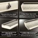 Silicone Kitchen Sink Splash Gaurd, Silicone Faucet splash gaurd, Longer Faucet Mat for Kitchen Sink Water Splash Guard for Kitchen Sink Area, Sink Protectors for kitchen (Beige, 29.9")