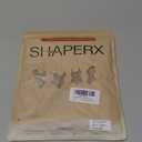 SHAPERX Women's Shaping Mid-Thigh Bodysuit Tummy Control Shapewear Seamless Sculpting Body Shaper, SZ5310-Sienna-S/ M