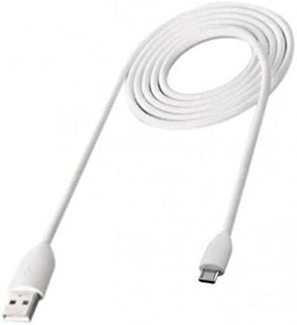 CELL Candy Fast Charge and Sync Cable for Micro USB 12W/2.4Amps 3 Ft, White