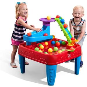 Step2 Stem Discovery Ball Table, Kids Water Table Activity Sensory Playset, Summer Outdoor Toys, 13 Piece Water Toy Accessories, For Toddlers 2+ Years Old, Large