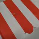 Preboun 6 Pcs Carnival Awning Decorations Tent Circus Hanging Decorations Carnival Banner Concession Stand Sign Canopy Awning for Pirate Summer Party, 9.84''x78.74''(Red and White)