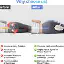 Knee Pillow for Side Sleepers for Back Pain,Leg Pillow for Side Sleepers, Memory Foam Cushion Knee Support Pillows,Pain Relief, Pregnancy Travel Pillow with Extra Washable Cover (One Size, White & Velcro Straps)