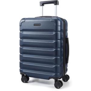 LIGHT FLIGHT Carry On Luggage 22x14x9 Airline Approved, Expandable Carry On Suitcases with Wheels, Lightweight Luggage, Durable Hard Shell 20 Inch Rolling Suit Case for Men Women Travel, Dark Blue
