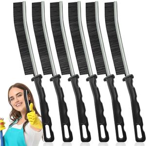 6 x 6Pcs Hard Bristle Crevice Cleaning Brush - Thin Gap, Small, Grout, Kitchen, Toilet, Bathroom, Sink, Window Cleaning Tools