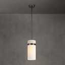 Frosted Glass Pendant Light,Minimalist 6 Inch Modern Hanging Black Island Light Fixture,Ceiling Pendant Lighting for Kitchen Island, Dining Room, Living Room & Entryway