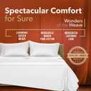 TEXAS LINEN CO. Luxury Egyptian Cotton Queen Size Sheet Set - Texan Talkin' Collection 600 Series 4 PC Deep Pocket Fitted and Flat Sheets, Cooling Extra Long Staple Sateen Hotel Bedding - White