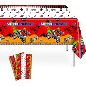 Generic 2 PCS Violent Motorcycle Party Supplies Tablecloth - Perfect for Violent Motorcycle Themed Birthday Decorations