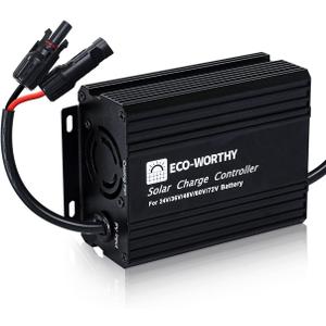 ECO-WORTHY 12A Boost MPPT Solar Charge Controller Solar Panel Regulator for 48V/60V/72V Lead-Acid, LiFePO4, Gel, Flooded Batteries .etc in Golf Cart Electric Vehicles and Solar System