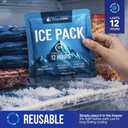 4 Pack Large Reusable Ice Packs for Coolers, Long Lasting Freezer Packs for Cooler Bags and Insulated Totes, Leakproof, BPA-Free, Food Safe, 4-Pack / 600g Each